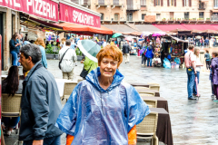 The Piazza del Campo of Siena, Italy on an Rainy Day